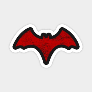 Distressed Batwoman Logo -  Red Bat Symbol - Kate Kane Magnet