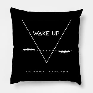 WAKE UP - white injection Pillow