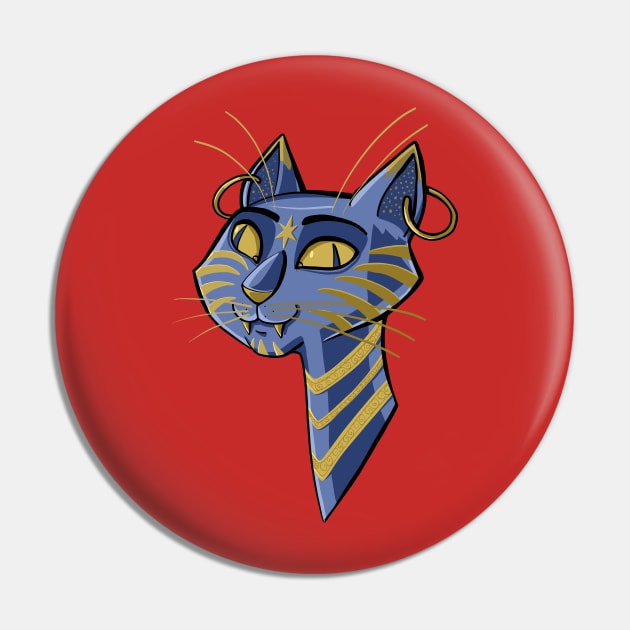 Head of Egyptian cat with earrings in ears Pin by duxpavlic