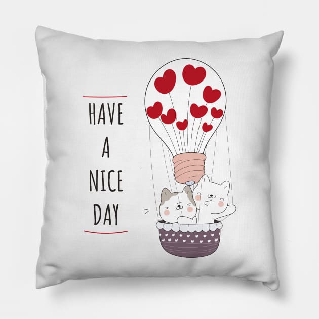 Have a Nice Day Pillow by Boutique Creativa