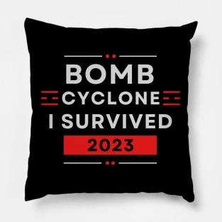 Bomb Cyclone - I Survived 2023 Pillow