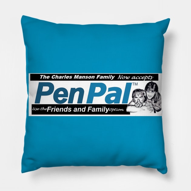 Charles Manson the Pen Pal Pillow by Backporch Entertainment