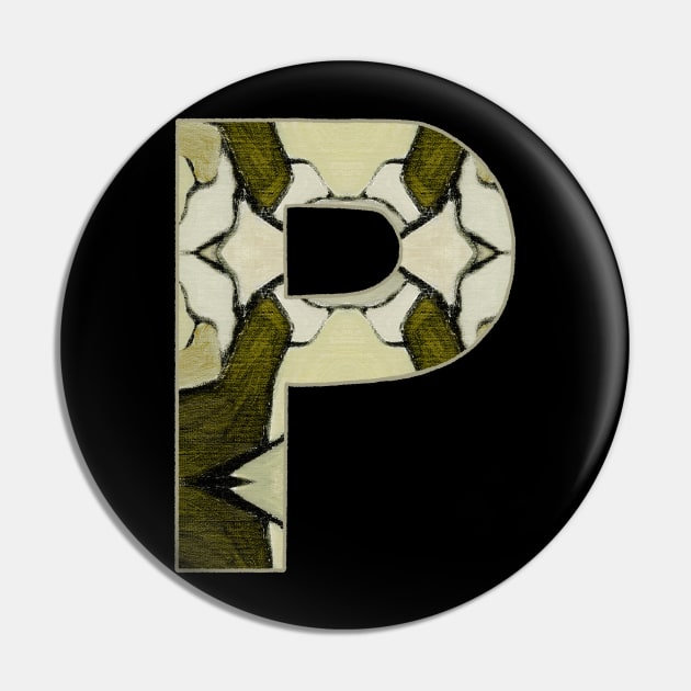 Letter P Monogram Initial Olive Green Pearl White Aesthetic Abstract Pattern Painting On Canvas Pin by Go Abstract Art