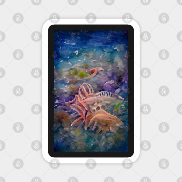 Underwater Ocean Watercolor Dream Art Magnet by Holisticfox