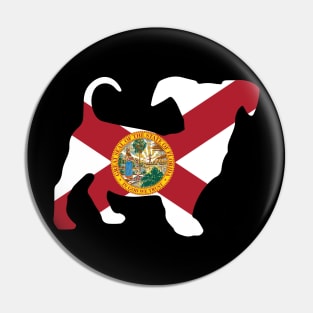 Chiweenie Dog Lover Florida Flag Pin