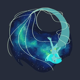 Blue Galaxy Mermaid T-Shirt