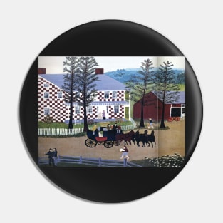 grandma moses - The Old Checkered House Pin