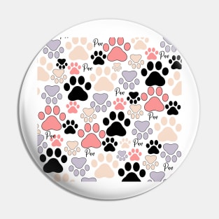 Colorful paw prints Pin