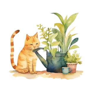 Cat and Plants T-Shirt