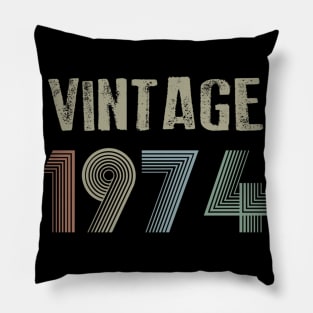 Vintage 1974 45th Birthday Gift idea Men Women Pillow