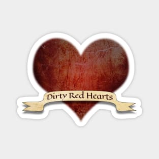 Dirty Red Hearts Logo Magnet