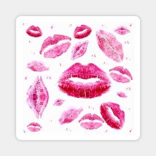 Kisses All Over (White) Magnet