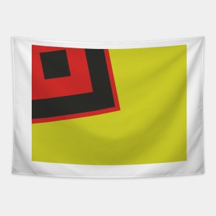 red over black in yellow sea of color Tapestry