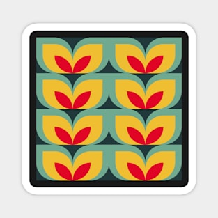 Retro Simple Floral Patterns Magnet