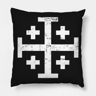 Templar Cross Of Jerusalem | Renaissance Festival Design Pillow