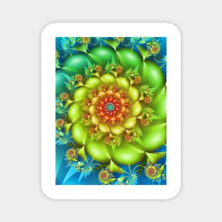 Colourful Fractal Spiral Magnet