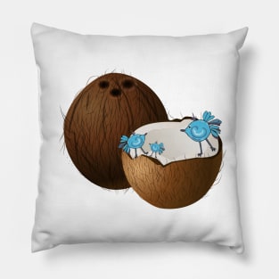 Coconut Birds Pillow