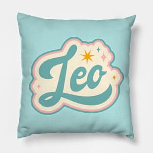 Vintage Leo Horoscope Sign // Retro Leo Zodiac Sign Pillow