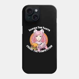 Burger gamer girl Phone Case