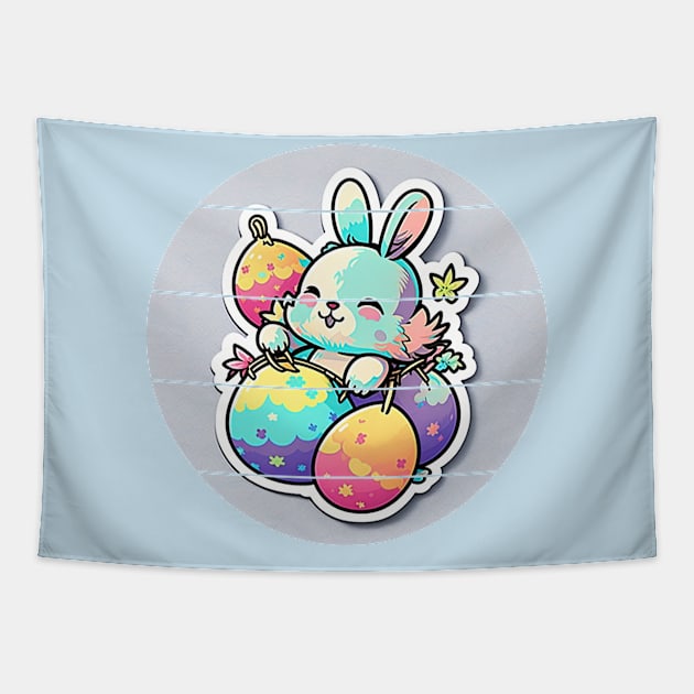 Cute Easter Bunny Tapestry by vladocar