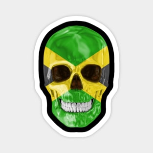 Jamaica Flag Skull - Gift for Jamaican With Roots From Jamaica Magnet