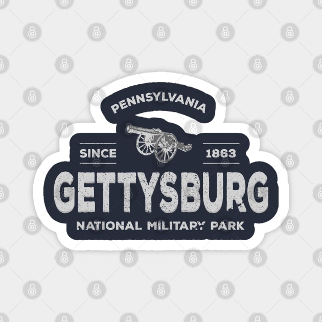 Vintage Gettysburg 1863 National Military Park Graphic Magnet by The 1776 Collection 