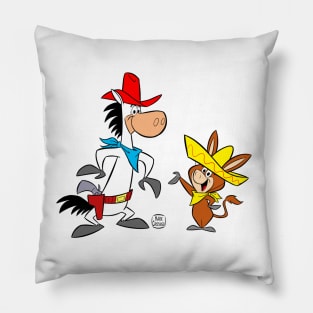 Quick Draw McGraw and Baba Looey in Color Pillow