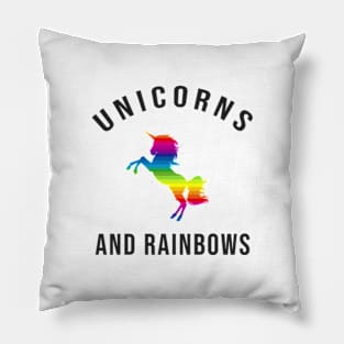 Unicorns And Rainbows Pillow