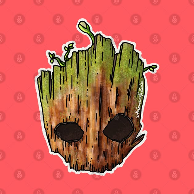 Baby Groot Skull by TheLoneWolfStudio