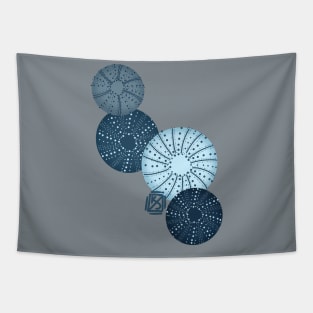 Blue Sea Urchins Tapestry