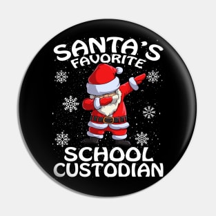 Santas Favorite School Custodian Christmas Pin