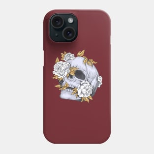 skull jasmine flower Phone Case