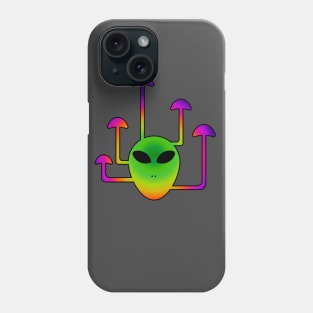 Trippy alien mushroom head Phone Case