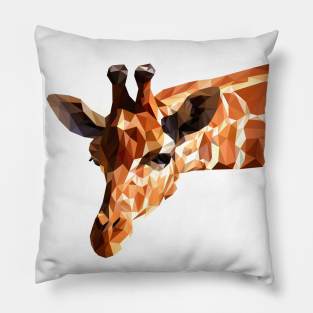 Cute giraffe in low poly geometric design Pillow