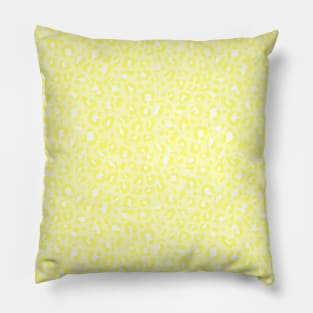 Soft Yellow Leopard Print Pillow