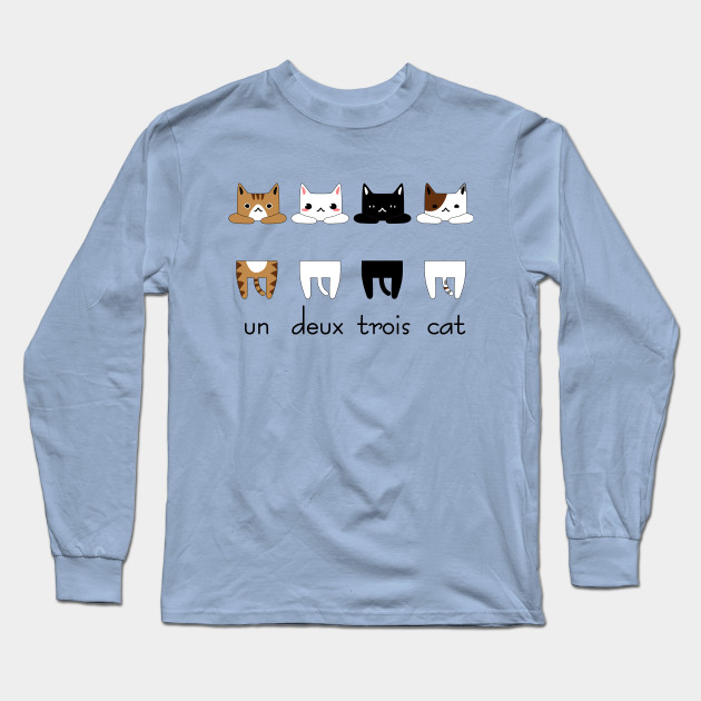 Un Deux Trois Cat Un Deux Trois Cat Long Sleeve T Shirt Teepublic