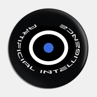 Artifcial Intelligence AI Cool Blue Pill Logo Pin