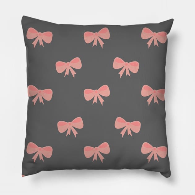 Bows pattern Pillow by Ulka.art