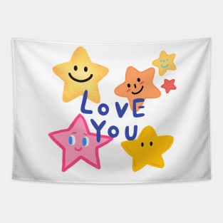 love you, star,smile Tapestry