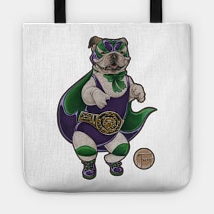 Bulldog Luchador - Dark Outlined Version Tote