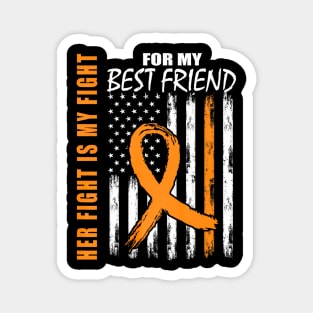 Her Fight Is My Fight Leukemia Awareness US Flag Magnet