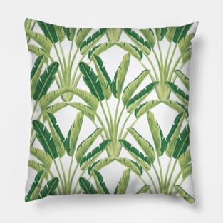 White Travellers Palm Pillow