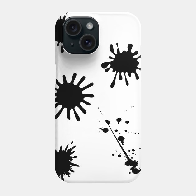 Color Splash black on white Phone Case by RedPOD