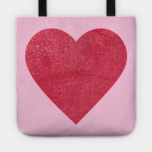 Retro Distressed Valentine Love Heart Tote