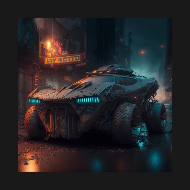 Cyberpunk Armoured Car by AICreateWorlds