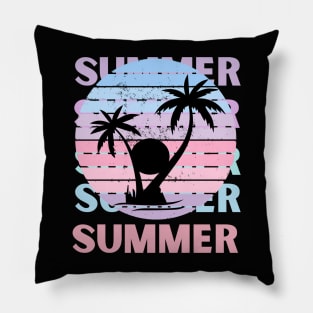 Hello summer Beach summertime Adventure travel lover palm tree sun Pillow