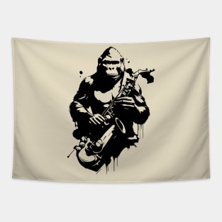 gorilla plays saxophone Tapestry