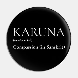 From Corona to Karuna, Compassion Definition Pin