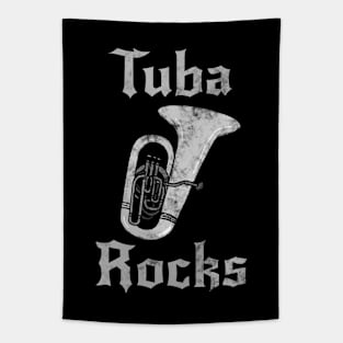 Tuba Rocks, Tubaist Heavy Rock Brass Musician Tapestry