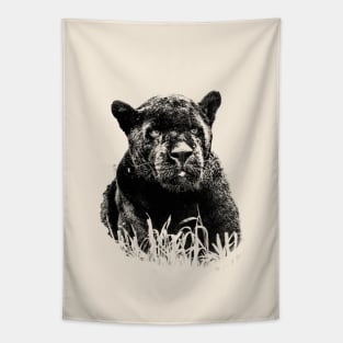 Black jaguar Tapestry